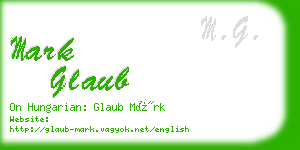 mark glaub business card